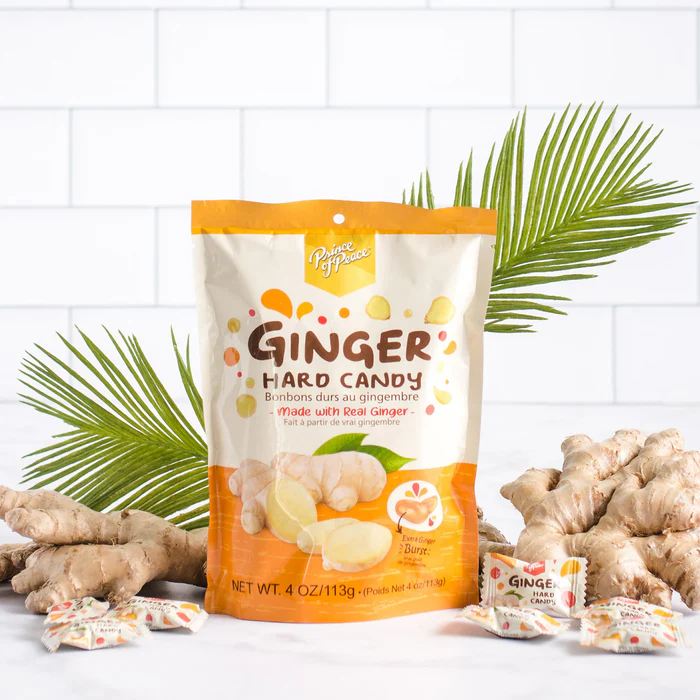 Prince of Peace Ginger Chews Hard Candy 4oz (10-Pack)<br>太子牌流心姜糖 4oz 10袋装