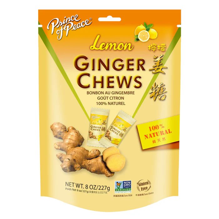 Prince of Peace Ginger Chews 8oz (8-pack)<br>太子牌姜糖 8安士 8袋装