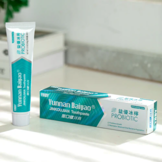 Yunnan Baiyao Toothpaste JKJ Probiotic Mint &Probiotic Lime 100g x 2(12-Pack)<br>雲南白藥金口健益優薄荷&冰檸牙膏100克2隻裝,12盒装