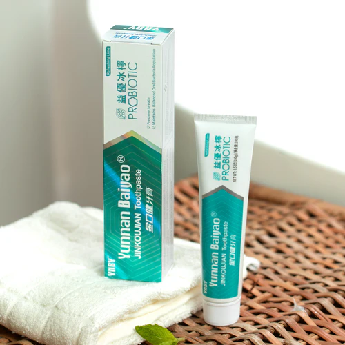 Yunnan Baiyao Toothpaste JKJ Probiotic Mint &Probiotic Lime 100g x 2(12-Pack)<br>雲南白藥金口健益優薄荷&冰檸牙膏100克2隻裝,12盒装 - Image 4
