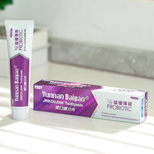 Yunnan Baiyao Toothpaste JKJ Probiotic Mint &Probiotic Lime 100g x 2(12-Pack)<br>雲南白藥金口健益優薄荷&冰檸牙膏100克2隻裝,12盒装 - Image 6