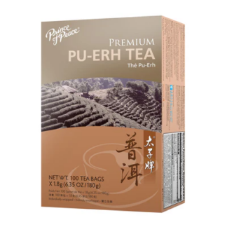 Prince of Peace Premium Pu-Erh Tea, 100 tea bags(6-Pack)<br>太子牌普洱茶, 100茶包/盒, 6盒装