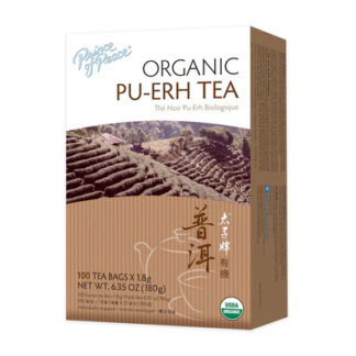 Prince of Peace Organic Pu-Erh Tea,100 tea bags(6-Pack)<br>太子牌有机普洱茶, 100茶包/盒, 6盒装