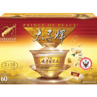 Prince of Peace Ginseng Tea Jasmine, 60 sachets, 30satches<br>太子牌原枝花旗參茉莉花茶60/30茶包