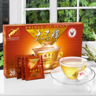 Prince of Peace Ginseng Tea 20 bags sachets <br>太子牌原枝花旗參茶20茶包 單盒