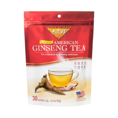Prince of Peace American Ginseng Instant Tea 3g*30bg (12-Pack)<br>太子牌花旗參速溶茶30包 , 12盒装 - Image 3