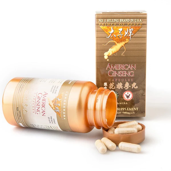 Prince of Peace American Ginseng Capsules 500mg*60s (12-Pack)<br>太子牌花旗參胶囊60丸, 12瓶装 - Image 3