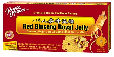 Prince of Peace Peace Red Ginseng Royal Jelly Extract10*10cc (CTN/60)<br>太子牌人參蜂皇精10支/盒, 60盒/箱装