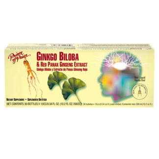 Prince of Peace Ginkgo Biloba & Red Panax Ginseng Extract 30*10cc (CTN/24)<br>太子牌銀杏人參精30支*10cc, 24盒/箱装